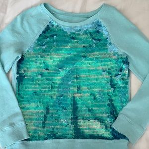 Teal flip sequence Sweater